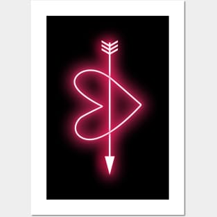 Neon Heart Posters and Art